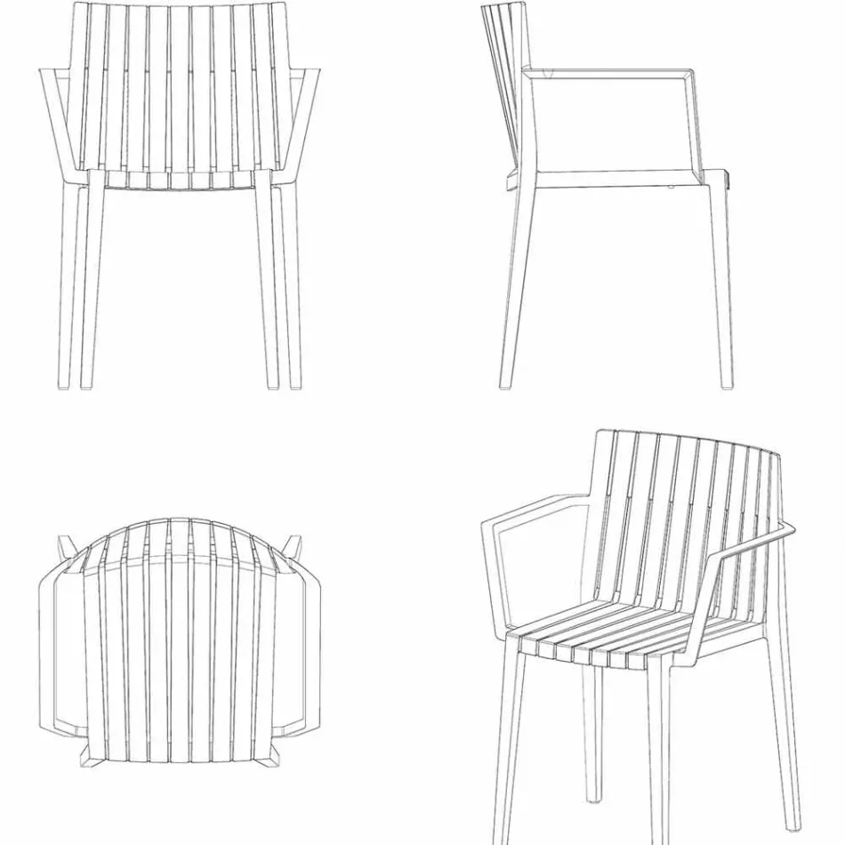 Moderne tuinzetel Spritz van Vondom, in polypropyleen Viadurini