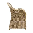 Tuinfauteuil gemaakt van hout en vezels in grijze Kubu - Lido Viadurini