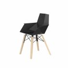 Design woonkamer fauteuil in polypropyleen en hout - Faz Wood van Vondom Viadurini