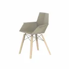 Design woonkamer fauteuil in polypropyleen en hout - Faz Wood van Vondom Viadurini