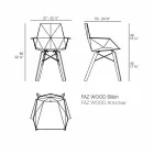 Design woonkamer fauteuil in polypropyleen en hout - Faz Wood van Vondom Viadurini