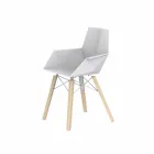 Design woonkamer fauteuil in polypropyleen en hout - Faz Wood van Vondom Viadurini