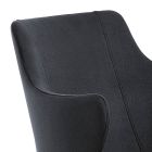 Elegante woonkamerfauteuil in gekleurde stof en zwart metaal - Duchess Viadurini