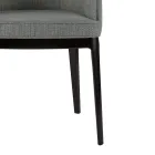 Woonkamerfauteuil in verschillende stoffen en massief hout Made in Italy - Evy Viadurini