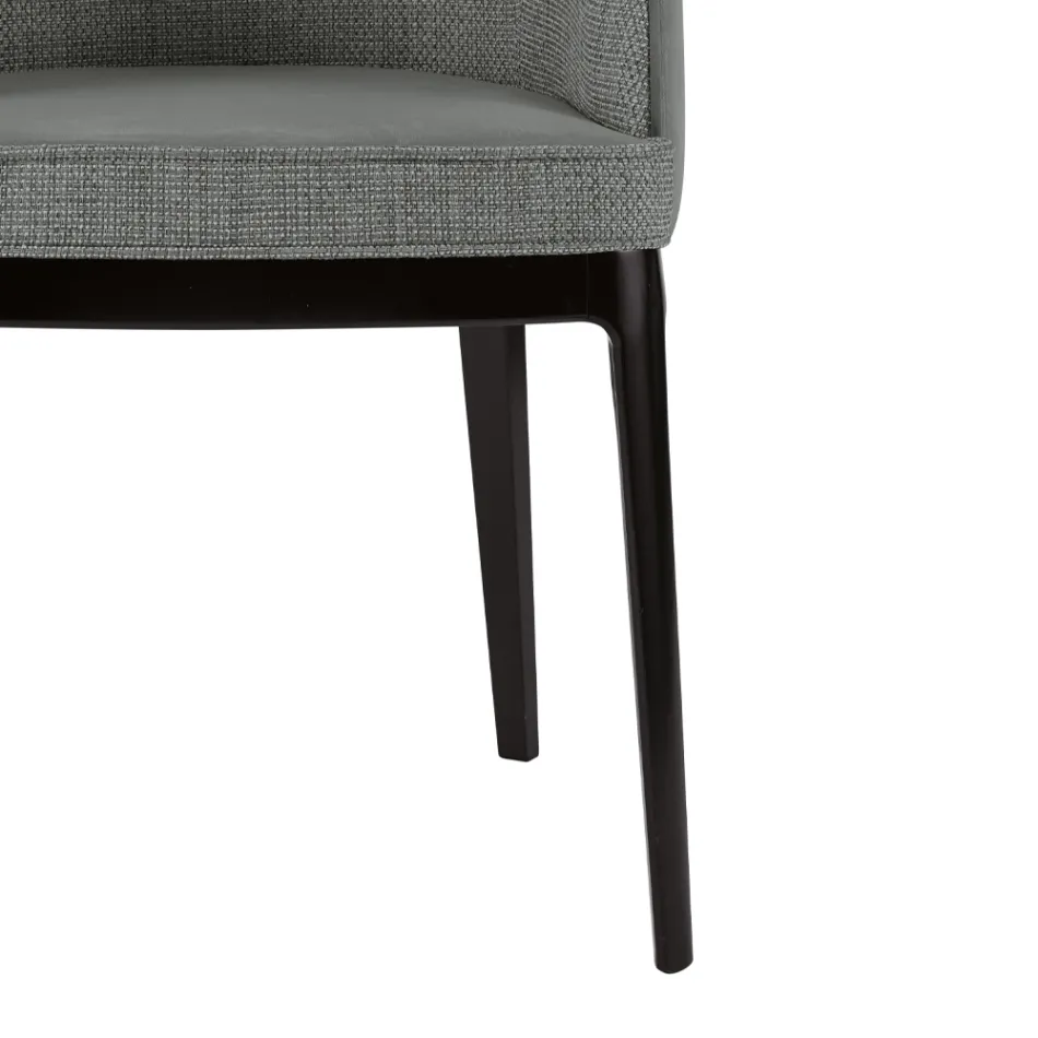 Woonkamerfauteuil in verschillende stoffen en massief hout Made in Italy - Evy Viadurini