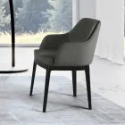 Woonkamerfauteuil in verschillende stoffen en massief hout Made in Italy - Evy Viadurini