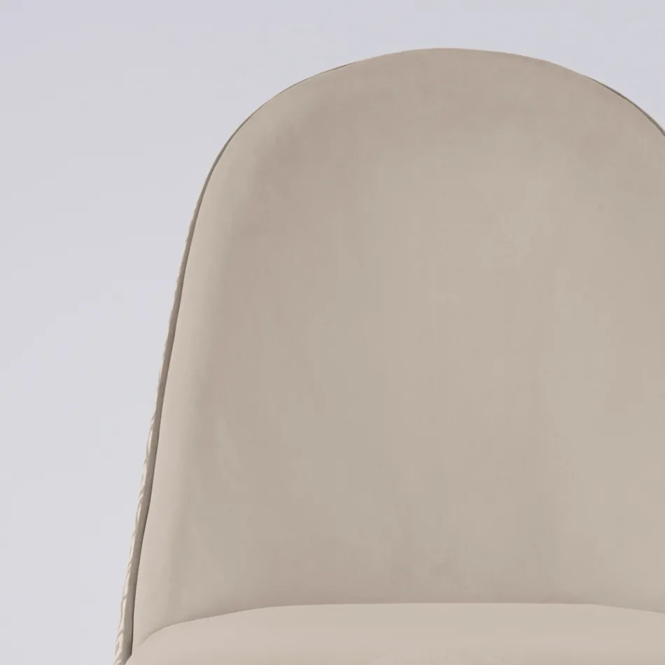 Woonkamerfauteuil van stof en massief hout Made in Italy - Jordi Viadurini