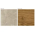 Woonkamerfauteuil van stof en massief hout Made in Italy - Jordi Viadurini