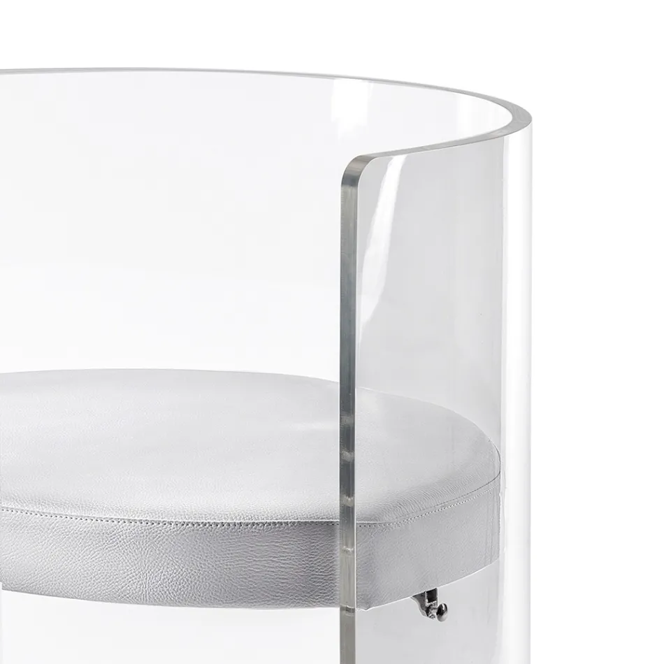 Elegante fauteuil van transparant plexiglas, gemaakt in Italië - Rachele Viadurini