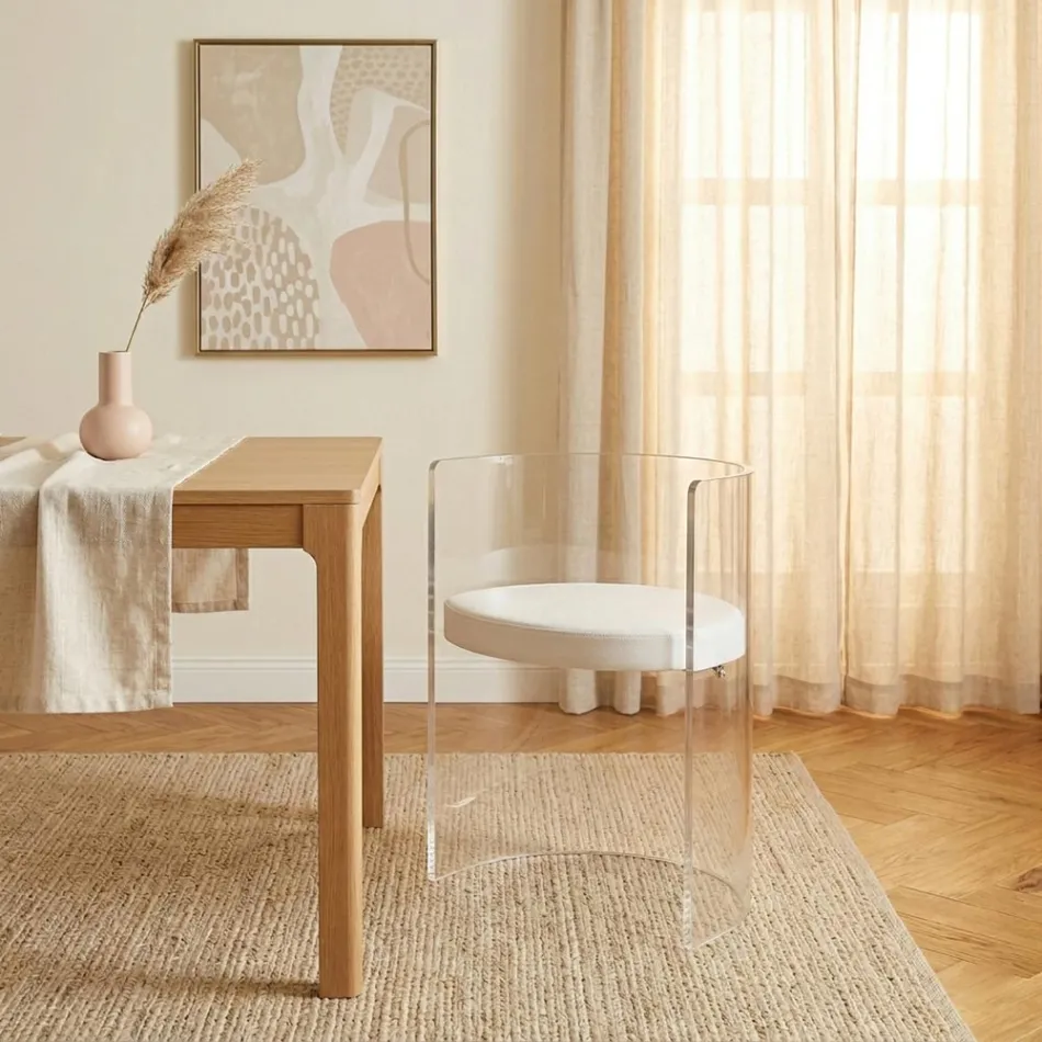 Elegante fauteuil van transparant plexiglas, gemaakt in Italië - Rachele Viadurini