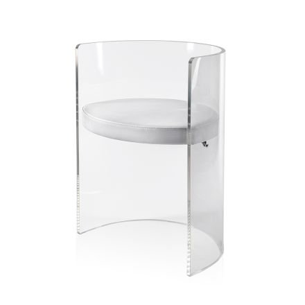 Elegante fauteuil van transparant plexiglas, gemaakt in Italië - Rachele Viadurini