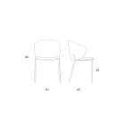 Metalen fauteuil en Neve Cashmere zitting Made in Italy - Ivy Viadurini