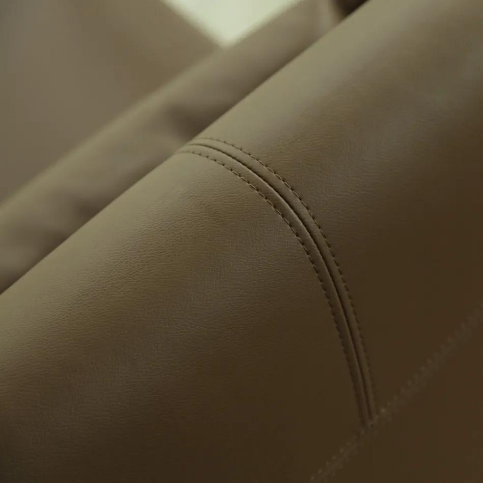 Metalen fauteuil en eco-lederen zitting Made in Italy - Nieuwstaat Viadurini