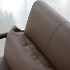 Metalen fauteuil en eco-lederen zitting Made in Italy - Nieuwstaat Viadurini
