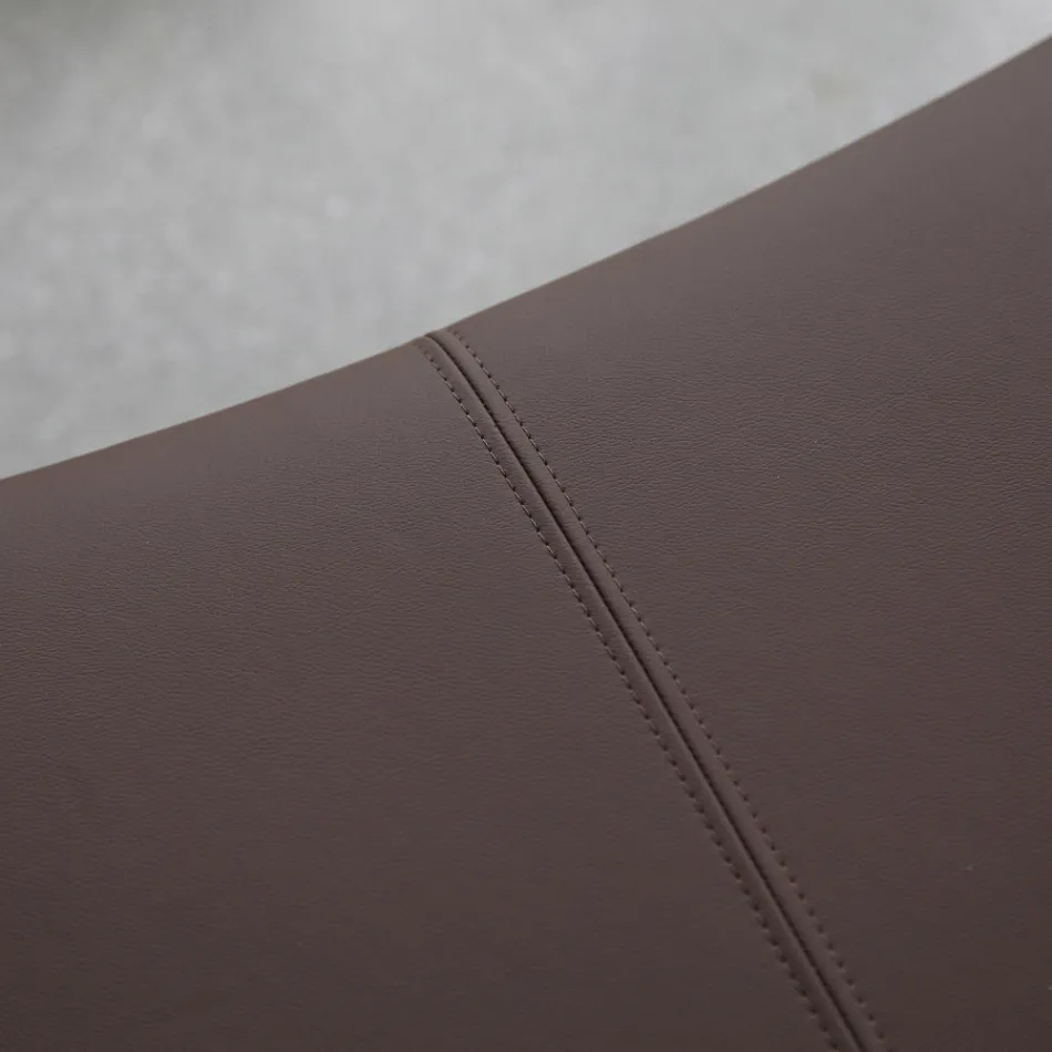 Metalen fauteuil en eco-lederen zitting Made in Italy - Nieuwstaat Viadurini