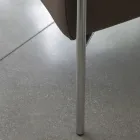 Metalen fauteuil en eco-lederen zitting Made in Italy - Nieuwstaat Viadurini