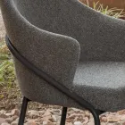 Metalen fauteuil en zitting van gerecyclede stof Made in Italy - Salie Viadurini