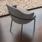 Metalen fauteuil en zitting van gerecyclede stof Made in Italy - Salie Viadurini