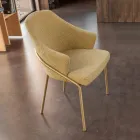 Metalen fauteuil en zitting van gerecyclede stof Made in Italy - Salie Viadurini