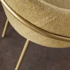 Metalen fauteuil en zitting van gerecyclede stof Made in Italy - Salie Viadurini