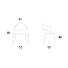 Metalen fauteuil en zitting van gerecyclede stof Made in Italy - Salie Viadurini