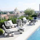 Lounge chair zwart en wit Slide Low Lita Anniversary made Italy Viadurini