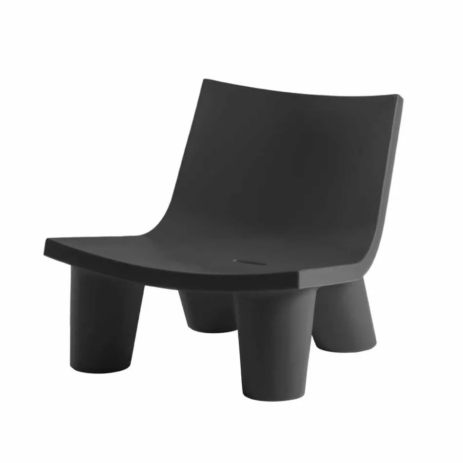 Glijdende design fauteuil Low Lita gekleurd gemaakt in Italië Viadurini