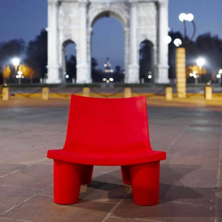 Glijdende design fauteuil Low Lita gekleurd gemaakt in Italië Viadurini