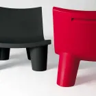 Glijdende design fauteuil Low Lita gekleurd gemaakt in Italië Viadurini