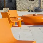 Glijdende design fauteuil Low Lita gekleurd gemaakt in Italië Viadurini