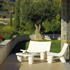 Glijdende design fauteuil Low Lita gekleurd gemaakt in Italië Viadurini