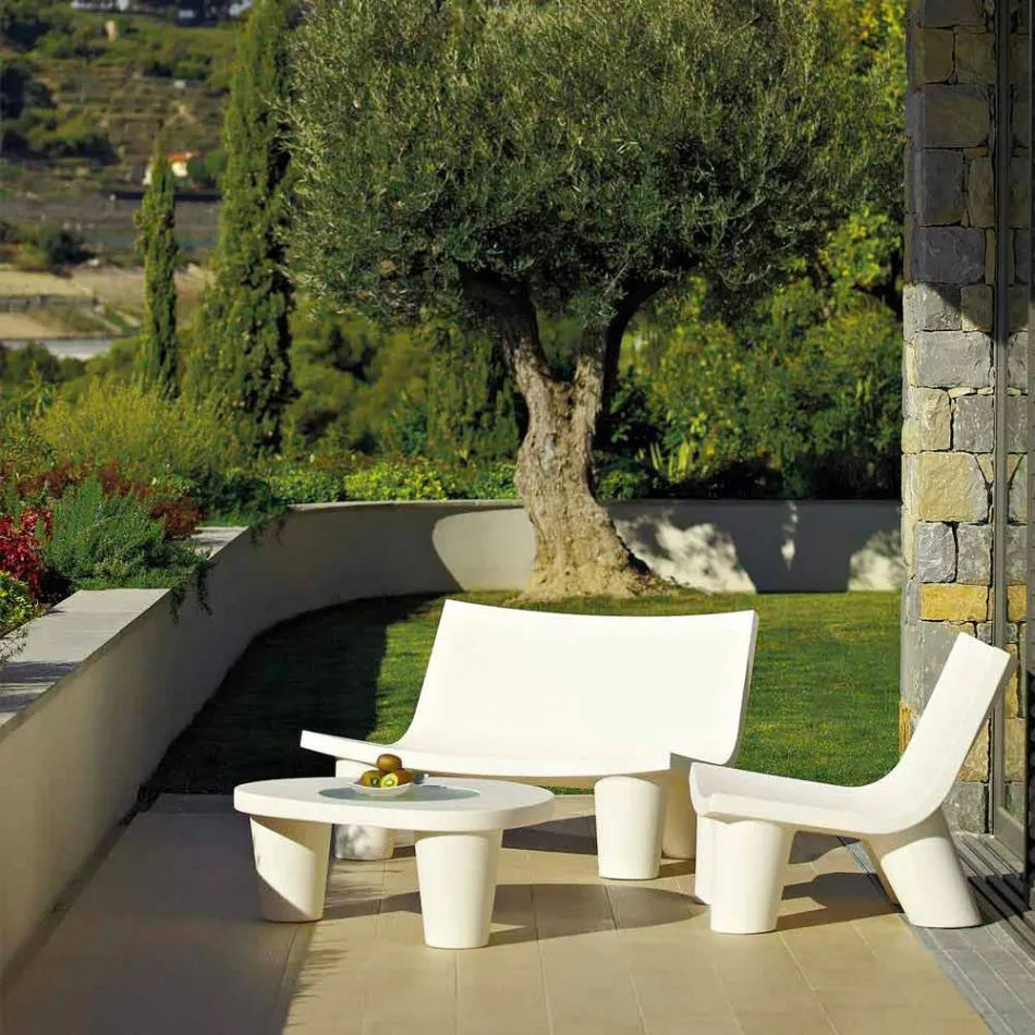 Glijdende design fauteuil Low Lita gekleurd gemaakt in Italië Viadurini