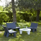 Glijdende design fauteuil Low Lita gekleurd gemaakt in Italië Viadurini