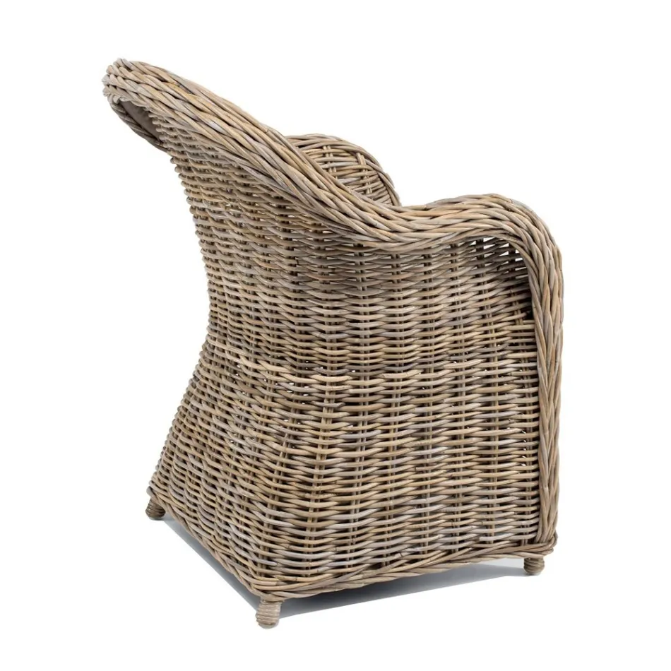 Outdoor fauteuil in Kubù met zitkussen - Nazgul Viadurini