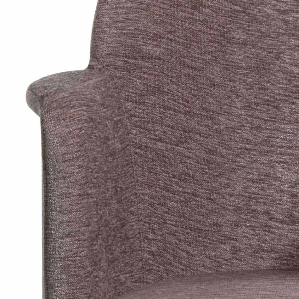 Draaibare bureaufauteuil met wielen en armleuningen Made in Italy - Felix Viadurini