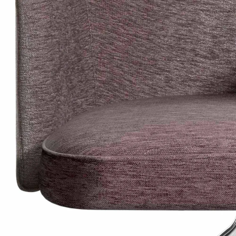 Draaibare bureaufauteuil met wielen en armleuningen Made in Italy - Felix Viadurini