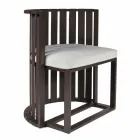 Fauteuil voor buiten dineren in aluminium en luxe designtouwen - Julie Viadurini