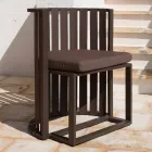 Fauteuil voor buiten dineren in aluminium en luxe designtouwen - Julie Viadurini