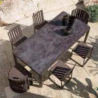 Fauteuil voor buiten dineren in aluminium en luxe designtouwen - Julie Viadurini