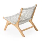 Outdoor Relax-fauteuil in teak en touwgeweven - Arjuna Viadurini