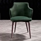 Designer eetkamerfauteuil in gekleurde stof en as - hertogin Viadurini