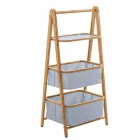 Designer badkameraccessoires van Vercelli-stof en bamboe Viadurini