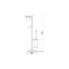 Vloerhanddoekhouder met vintage messing en keramiek zeepbakje - Rouen Viadurini