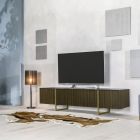 TV-meubel in MDF en keramiek met 2 deuren en 2 lades met zachte sluiting - Clak Viadurini