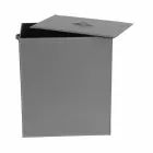 Wasmand in leer met een rechthoekige basis ontwerp Peter Viadurini