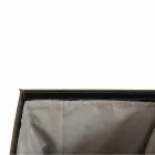 Wasmand in leer met een rechthoekige basis ontwerp Peter Viadurini