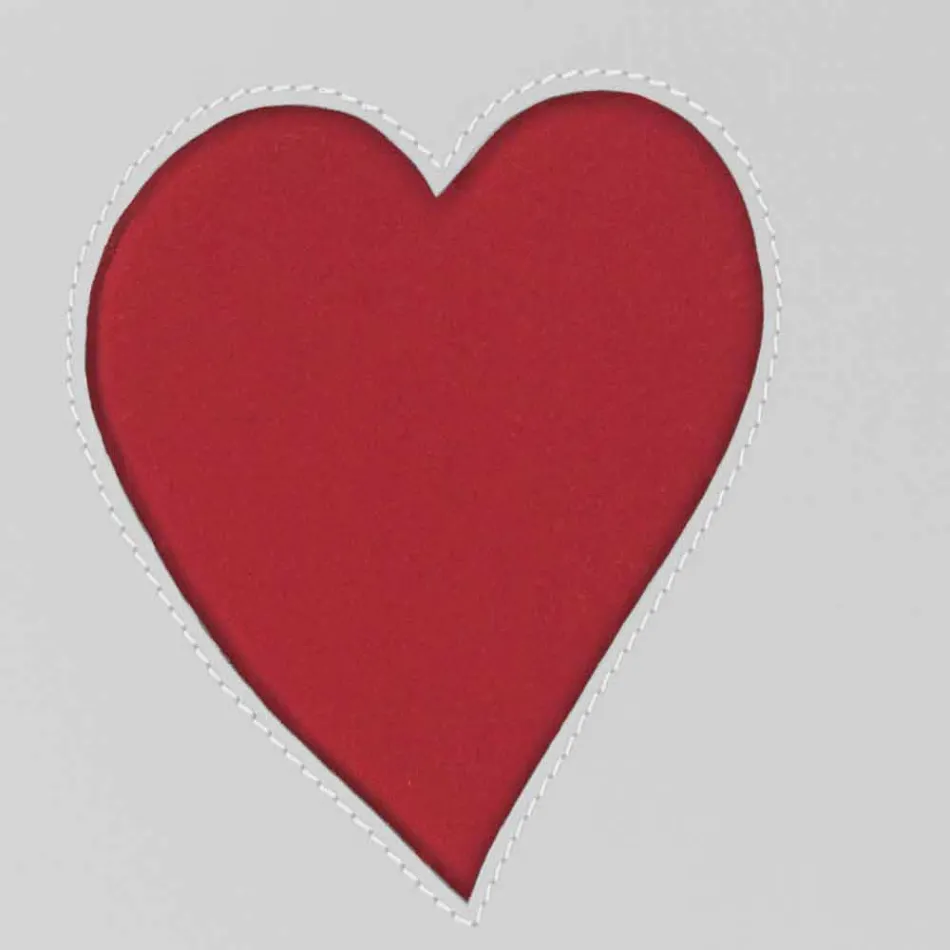 Eigentijdse lederen wasmand gemaakt in Italië Adele, hartinzet Viadurini