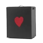 Eigentijdse lederen wasmand gemaakt in Italië Adele, hartinzet Viadurini