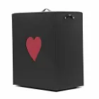 Eigentijdse lederen wasmand gemaakt in Italië Adele, hartinzet Viadurini