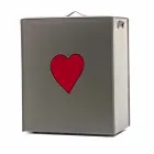 Eigentijdse lederen wasmand gemaakt in Italië Adele, hartinzet Viadurini